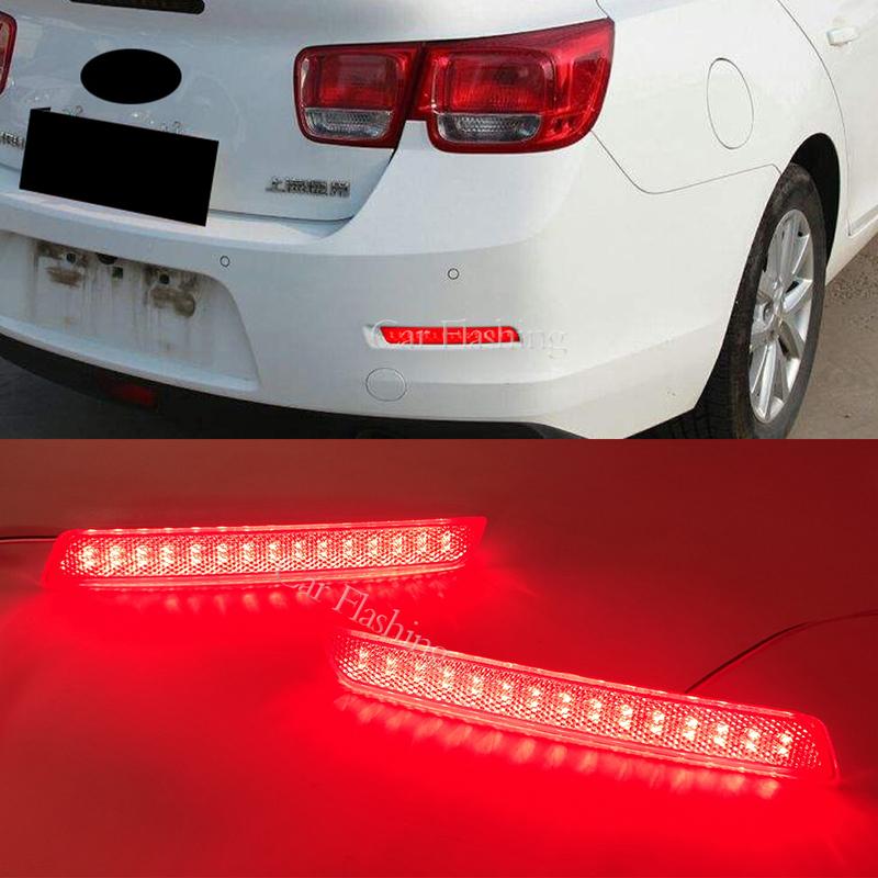 2PCS Car LED Rear Bumper Tail Lights For Chevrolet Malibu 2012 2013 2014 2015 Reflector Lamp Brake Stop Light Car Style