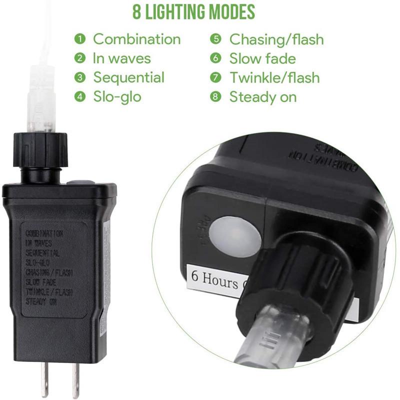 Outdoor Waterproof Plug-in Copper Wire String Lights - 100 Decorative Color Lights