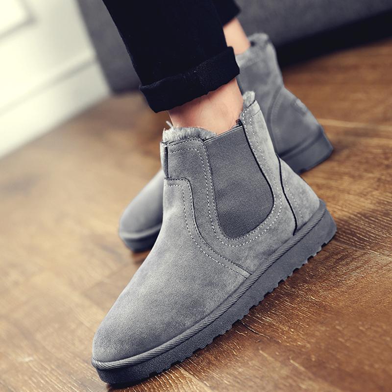 Buty zimowe męskie wysokie trampki śnieżne buty męskie wsuwane botki