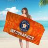 H-HOUSTONS AA-ASTROS Microfiber Blanket Quick Drying Beach Towels Oversized Printing Super Absorbent Pool Towel Blanket