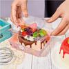 50 Stück Kuchen Dessert Donut Box mit Klarsichtdeckeln Keks Bäckerei Sandwich Verpackungsbox Hochzeit Geburtstagsfeier Weihnachten Heimbedarf