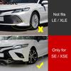 For Toyota Camry 70 SE XSE 2018   Carbon Fiber Car Front Bottom Bumper Corner Cover Trim Molding Strip Accessories