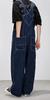 Kayiyasu American Casual Denim Zippered Wide Long Sizes Men's Overalls, 97% Cotton, Flexible, Front, Leg, Length, XS-2XL (Navy, L)