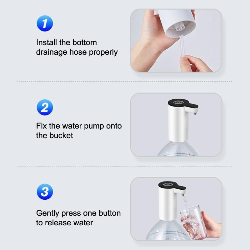 Electric Water Bottle Pump Ultra Drinking Water Dispenser Universial Usb Rechargeable Pump For Kitchen Office Home