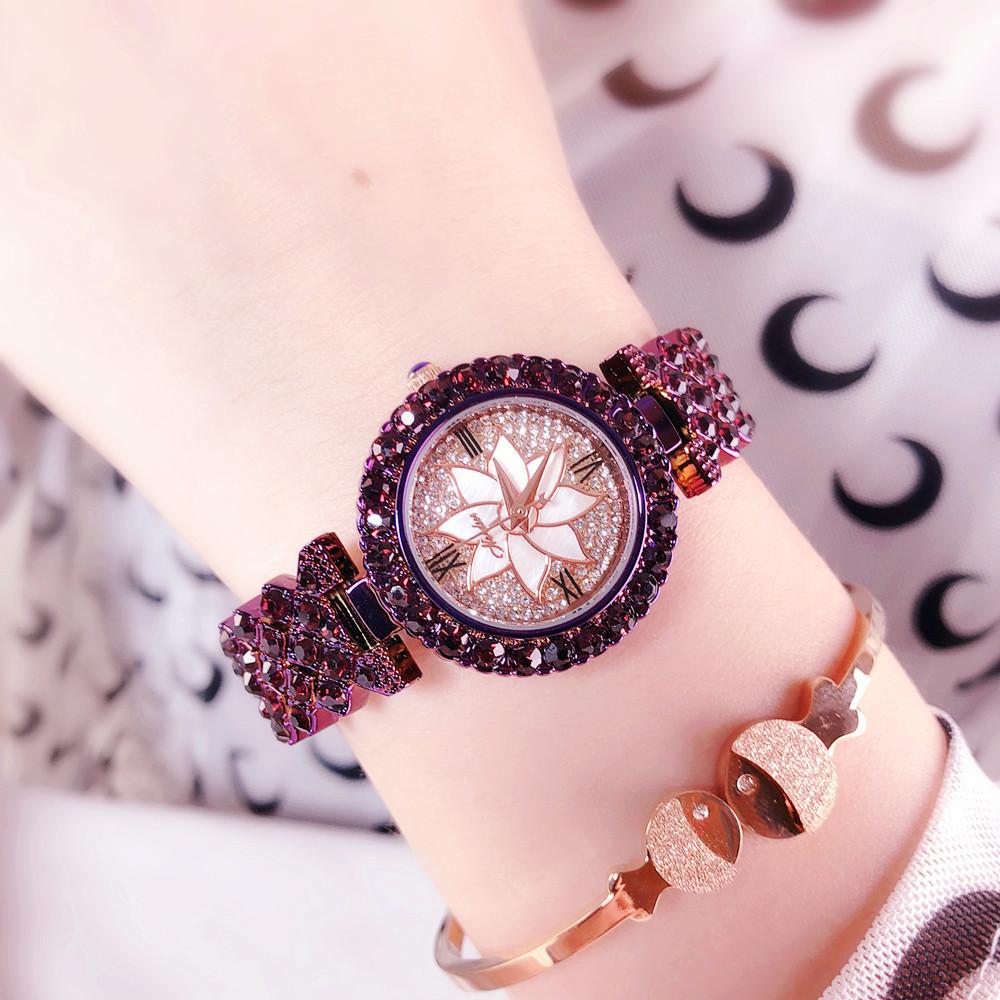 Fashion Trend Counter Watch Women'S Bracelet Diamond Fashion Watch Quartz Small Waterproof Women'S Watch