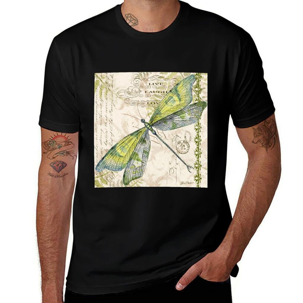 Dragonfly Daydreamsjp3432 Tshirt Simple Solid Color Crew Neck Tee