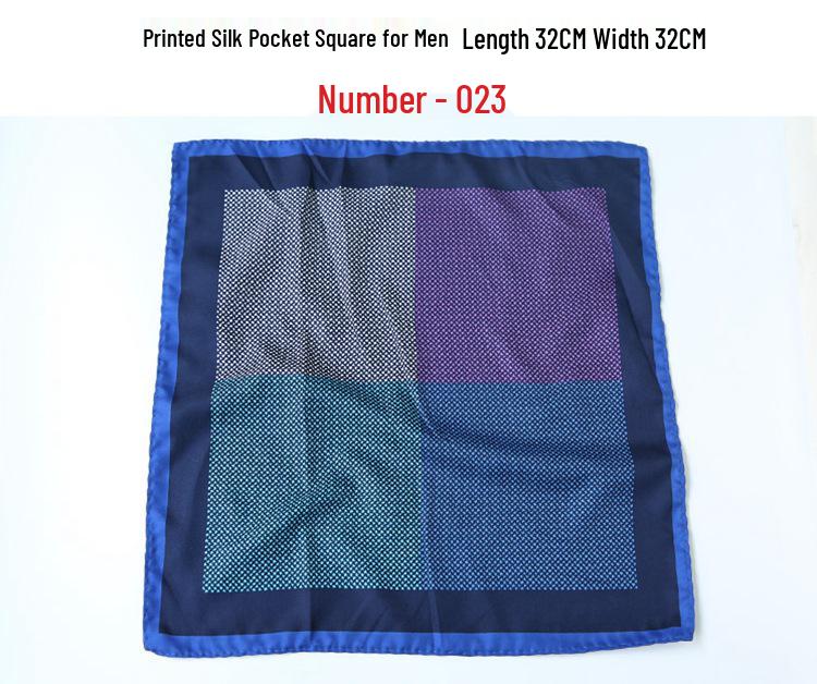 Men's Retro Wedding Pocket Square - Groom & Best Man Viscose Handkerchief Scarf