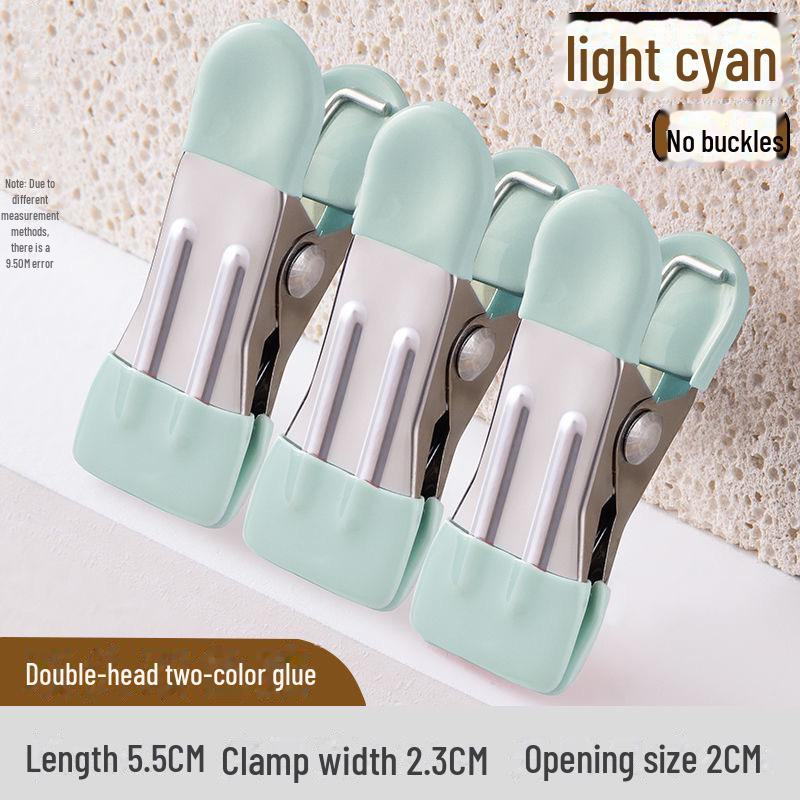 Compact Stainless Steel Windproof Clothespins - Durable Outdoor Clips for Dorms & Mosquito Nets