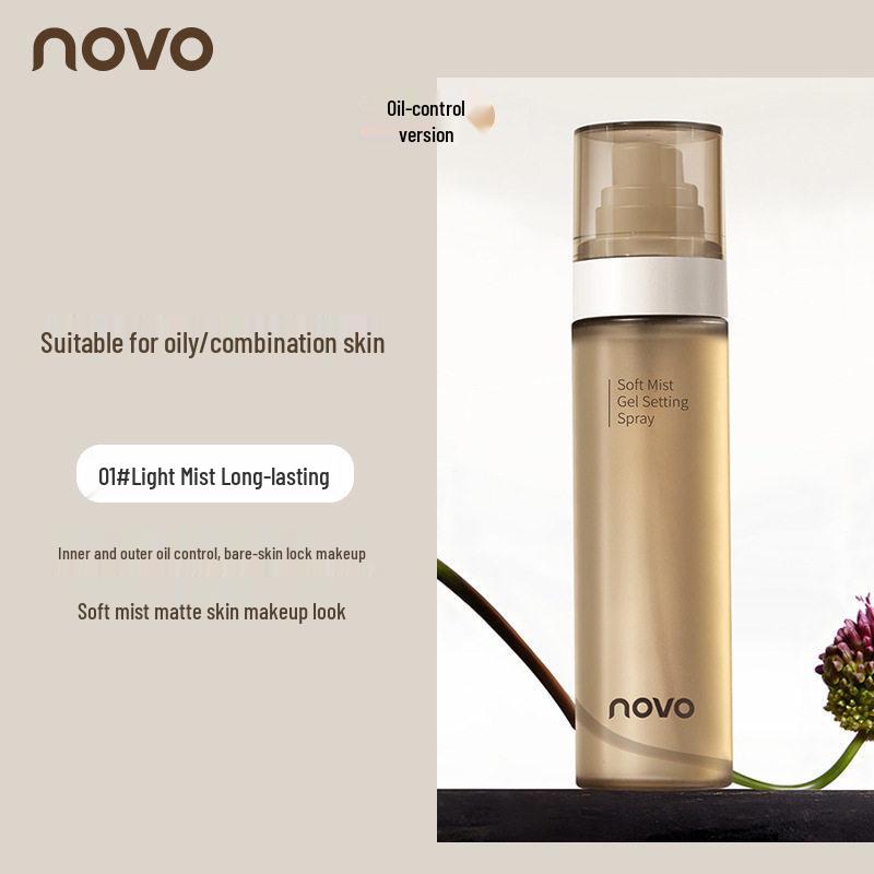 NOVO Soft Mist Setting Spray: Quick-Drying, Oil-Control, Long-Lasting, Waterproof & Moisturizing. Light Mist Setting Spray