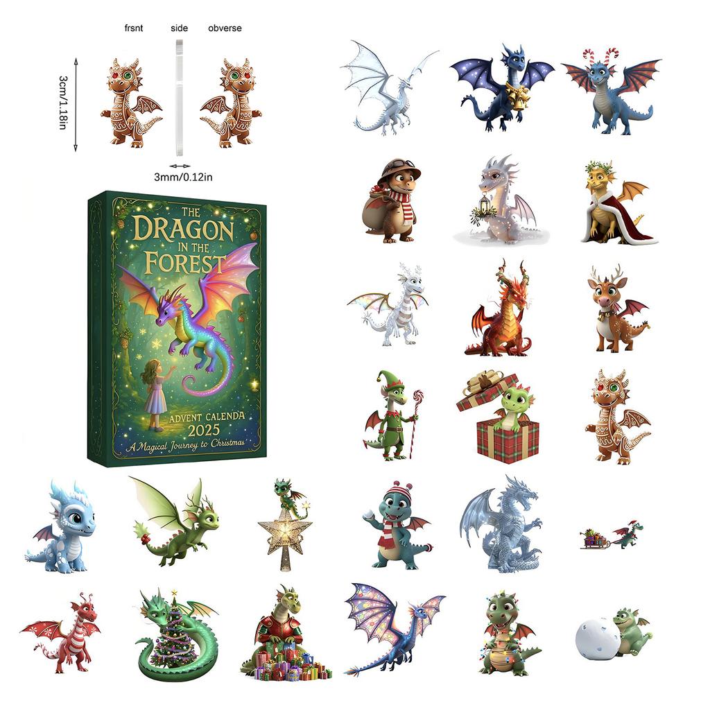 Odpočítávací kalendář obsahuje 24 dárků, odpočítávací kalendář a překvapení.