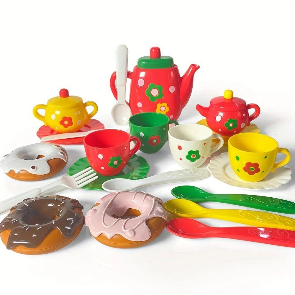 Simulation Food Afternoon Tea Set Kettle Cookies Tea Set for Girls For Children