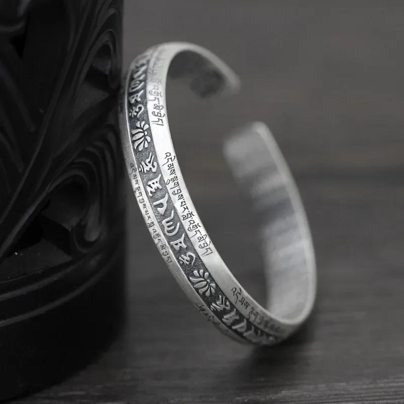 Thailändisches Silber Reichtumstransfer Pixiu Kupfermünze Herrenarmband mit dominanter männlicher und weiblicher Persönlichkeit Herz Klassisches Armband