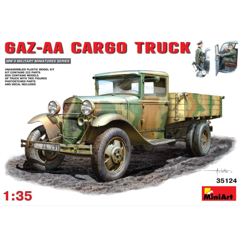Miniart 1/35 GAZ-AA Cargo Truck MA35124 Plastic Model