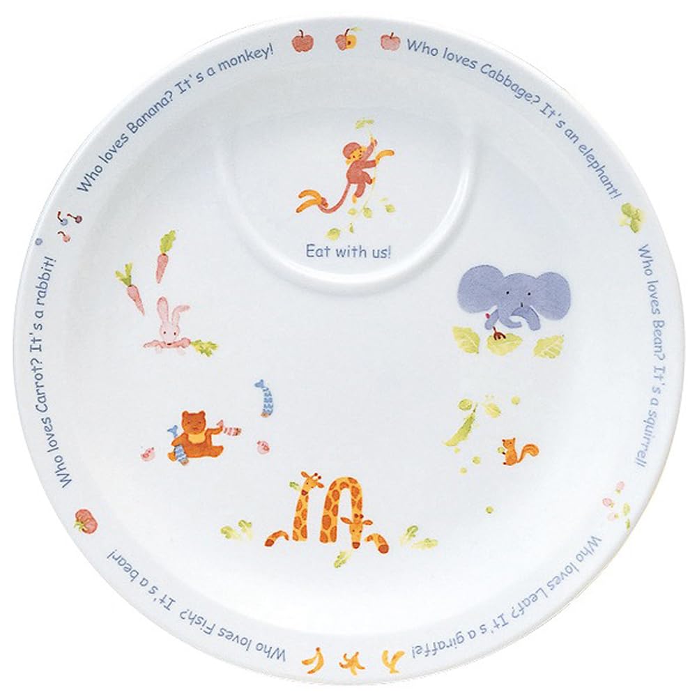 NARUMI Dinnerware Eat Perfect for Baby First Meal and Baby and Dishwasher Originally Made in Product Children's Set, "Let's Together!" 4-Piece Set,