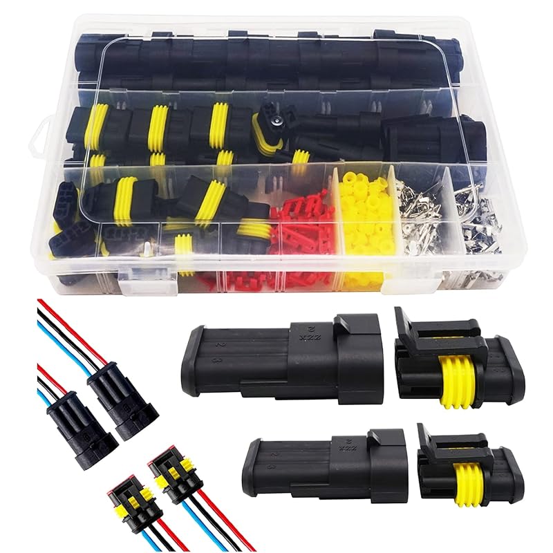 20 Kits 2 Pin Connector Automotive Electrical Connectors 2 Wire Connectors Waterproof Connector Quick Disconnect And Connect 22-16 AWG