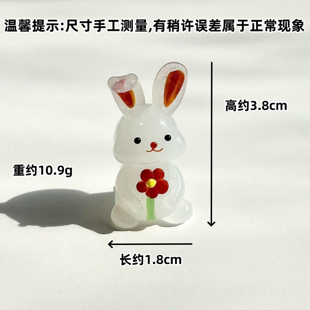 1Pcs Cute Glass Miniatures Zodiac Figurines Cartoon Animal Micro Landscape Ornaments Handmade Desktop Decoration Accessories