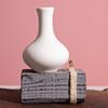 1PC Creative White Brushed Ceramic Vase Modern Flower Arrangement Vase White Ceramic Small Vase Living Room Crafts Home Decor