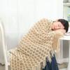 1 Stück Battilo Solide Gestrickte Überwurfdecke Weiche Gewebedecken für Sofa Bett Karierte Decke Dekorative Überwürfe Luxuriöse Bettdecke