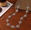 Pearl Hollow Metal Decor Waist Chain Women Waist Accessory With Clasp Lobster