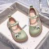 Girls' Retro Embroidered Leather Shoes - Spring/Autumn 2025 Trend, Closed-Toe, Soft Sole, Fashionable and All-Match.