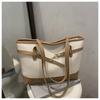 Textured large-capacity casual women's new trendy belt buckle commuter tote underarm shoulder bag