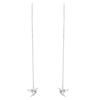 1 Pairs Drop Ear Line Long Hanging Earrings for Women Silver Color Paper Crane Piercing Threader Earing Ear Accessories Jewelry
