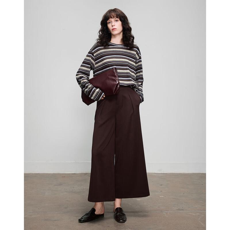 Demana Relaxed Fit Pleated Wide-Leg Trousers L