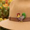 Chicken Rooster Brooch Pin, Acrylic Lightweight Farm Animal Jewelry, for Backpacks Hats Jackets Thanksgiving
