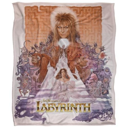 Labyrinth Maze Montage Silky Poster Supersoft Blanket