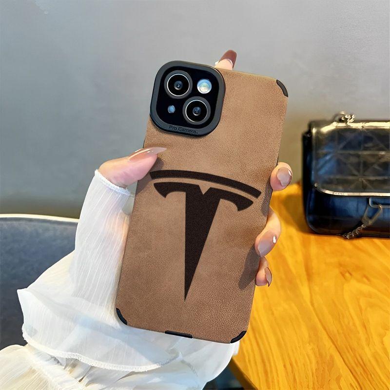 AMK1 T-TeslaS Car Logo Phone Case For IPhone 16 15 14 13 11 12 Pro Max Mini Xs X Xr 7 8 Plus Se Protect Cover