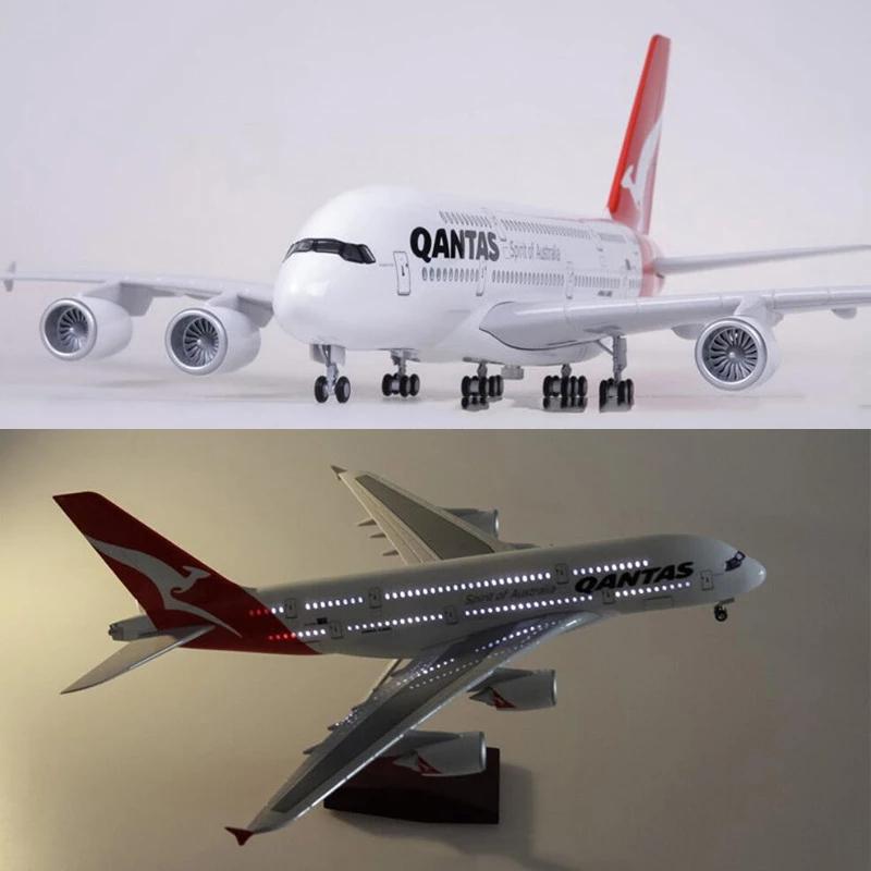 46cm 1/160 Scale Diecast Resin A380 Air Bus Passenger Aircraft Australia Airplane Model Offices Accessories Airways With Cabin