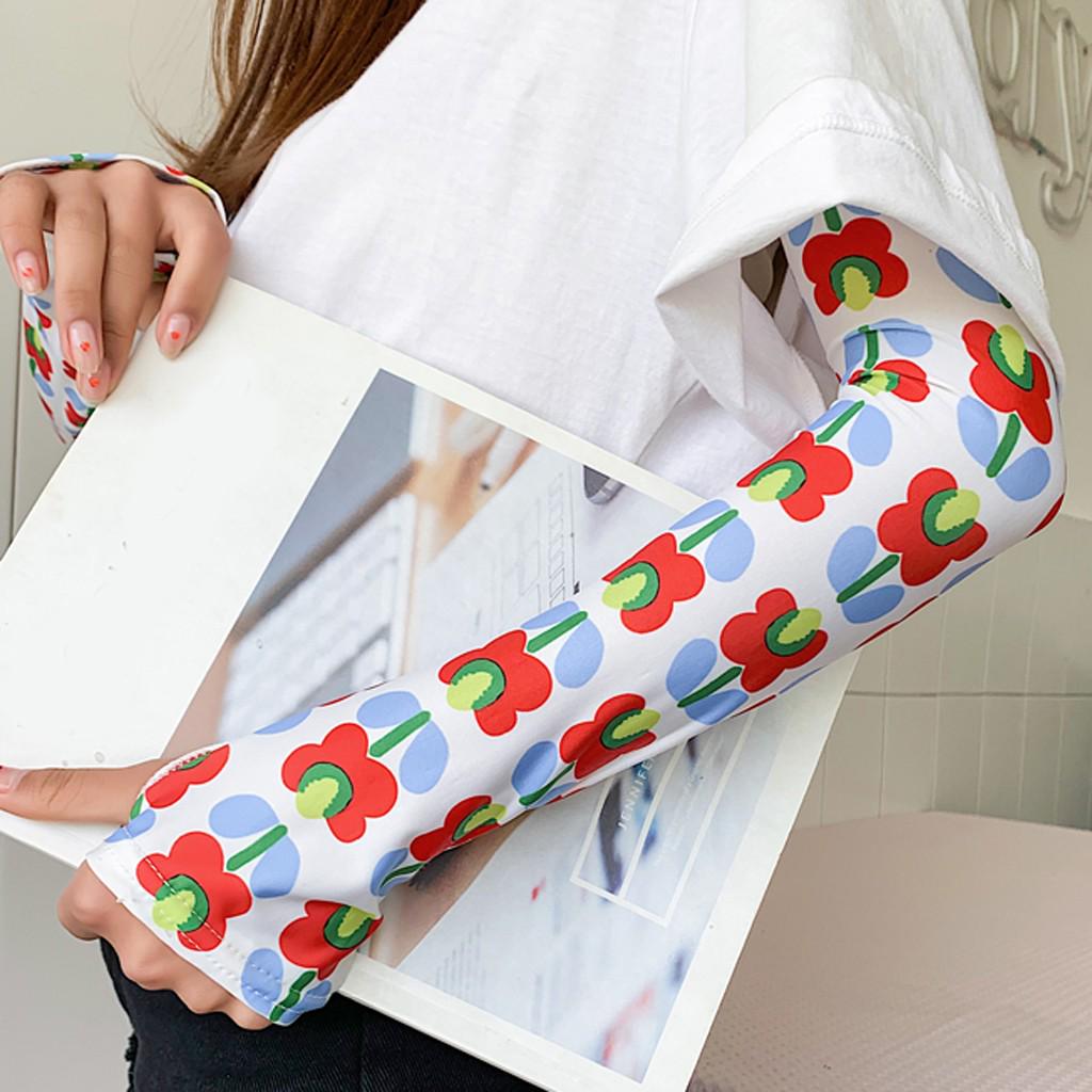 (O casă grozavă)1 pereche de mâneci de protecție solară cu imprimare. Manșete de protecție UV