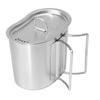 Camping Cup with Lid & Folding Handle 700ml Outdoor Cup Water Coffee Mug Light weight Portable Cookware for Camping