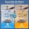 36-52" Low-Profile Flush Mount Ceiling Fan Remote Control Industrial Vintage Fan No-Light Design Multi-Space Use Electric Fan
