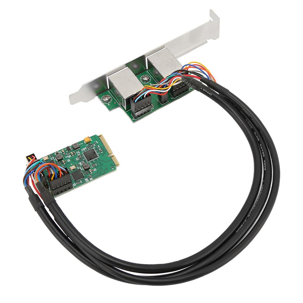 Mini PCIE Gigabit Ethernet Card 10 100 1000Mbps Drive Free RJ45 Interface 2 Port RTL8111H Chip Gigabit Internet Card