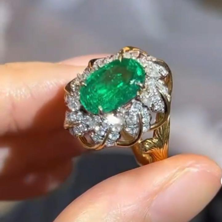 Винтажное китайское антикварное ювелирное изделие Глазурованное кольцо Французское ретро Позолоченное Змея Полное бриллиантов Античного цвета Драгоценное кольцо Женское Adjustable opening