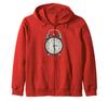 Vintage Retro Alarm Clock Zip Hoodie