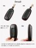 Usable Premium Genuine Leather Key Case for New Nissan and Aria X-Trail, T33, Serena, C28, e-Power, Sakura, (Black)
