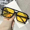 New Vintage Double Bridges Men Square Sunglasses Fashion Mne Ocean Lens Glasses Uv400 Eyewear Women Trending Glasses