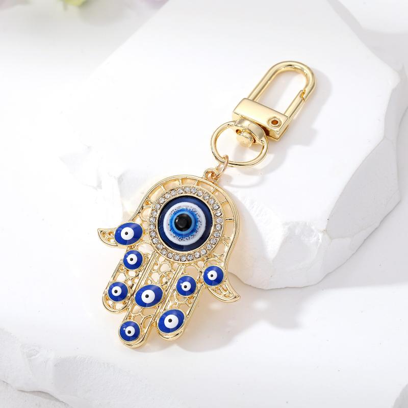 Turkish Blue Evil Eye Keychain Blessed Lucky Key Holder Keyring Amulet For Bag Accessory Gift Jewelry Keychain