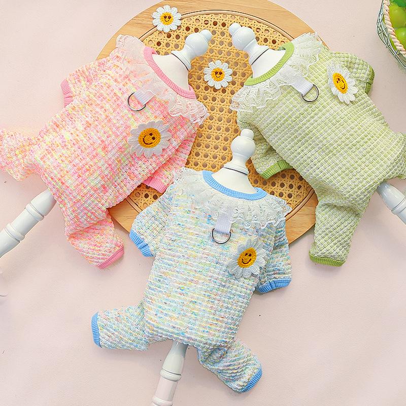 Spring and Summer Four-legged Clothing, Dog and Cat Pet Clothing, Elastic and Breathable Needle Fabric