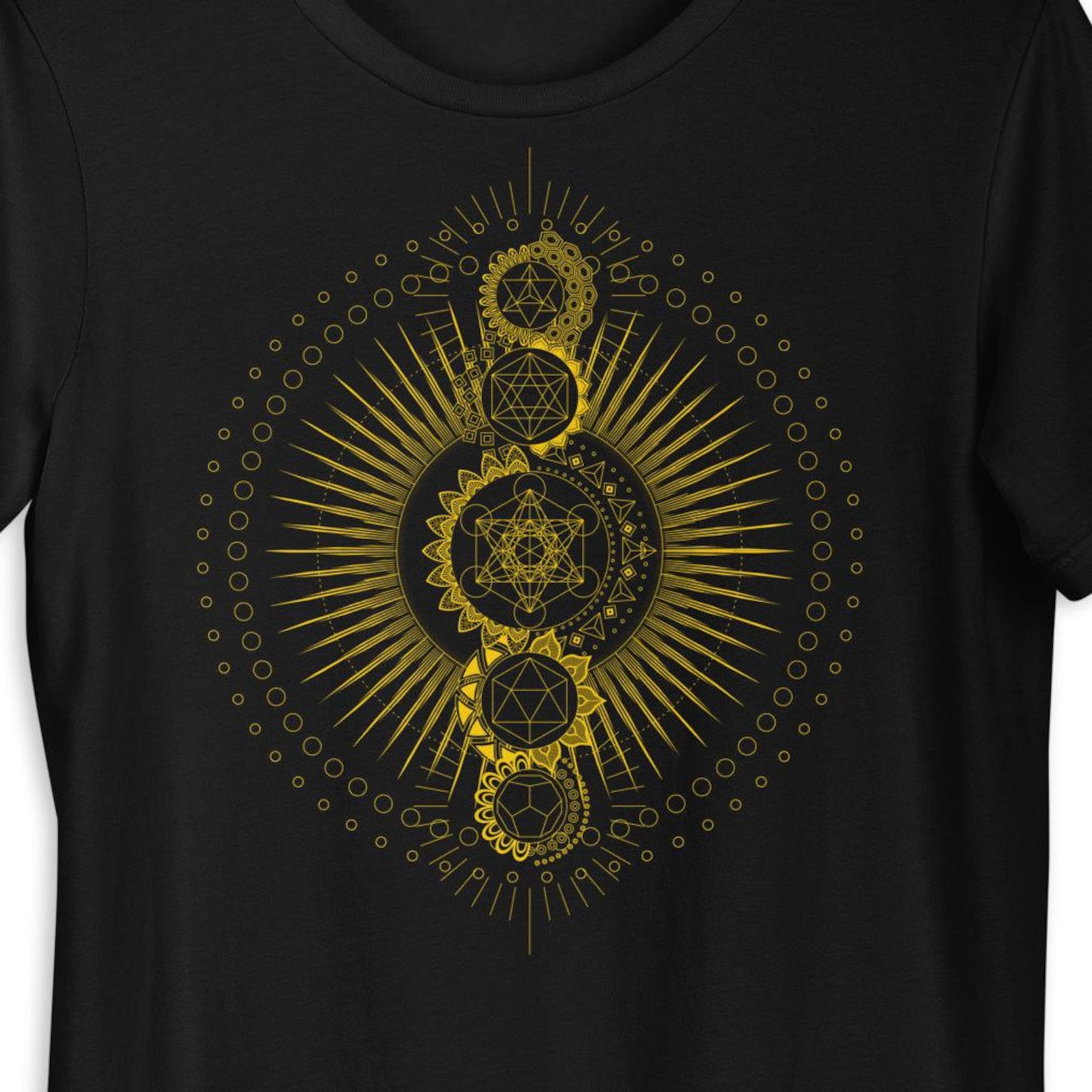 Sacred Geometry T-Shirt | Metatron s Cube, Flower of Life Design 3XL