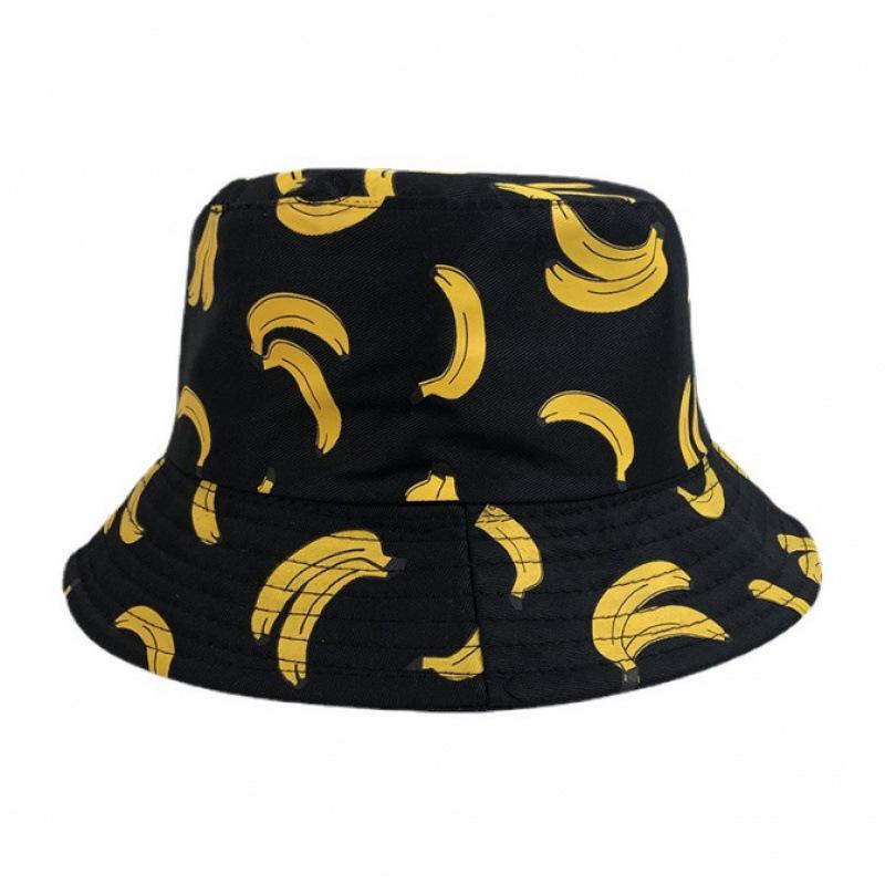 European and American new tropical printed fruit pattern bucket hat women's summer outdoor sports sun hat casual basin hat