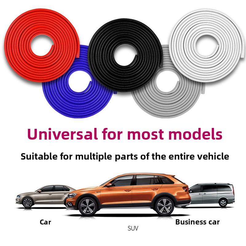 Striscia adesiva anti-collisione per portiera auto da 5M Striscia decorativa in gomma universale invisibile antigraffio per bordi portiera auto