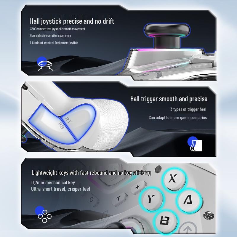 Shadow Realm Wireless Bluetooth Switch & PC Controller with Hall Trigger and Motion Sensing