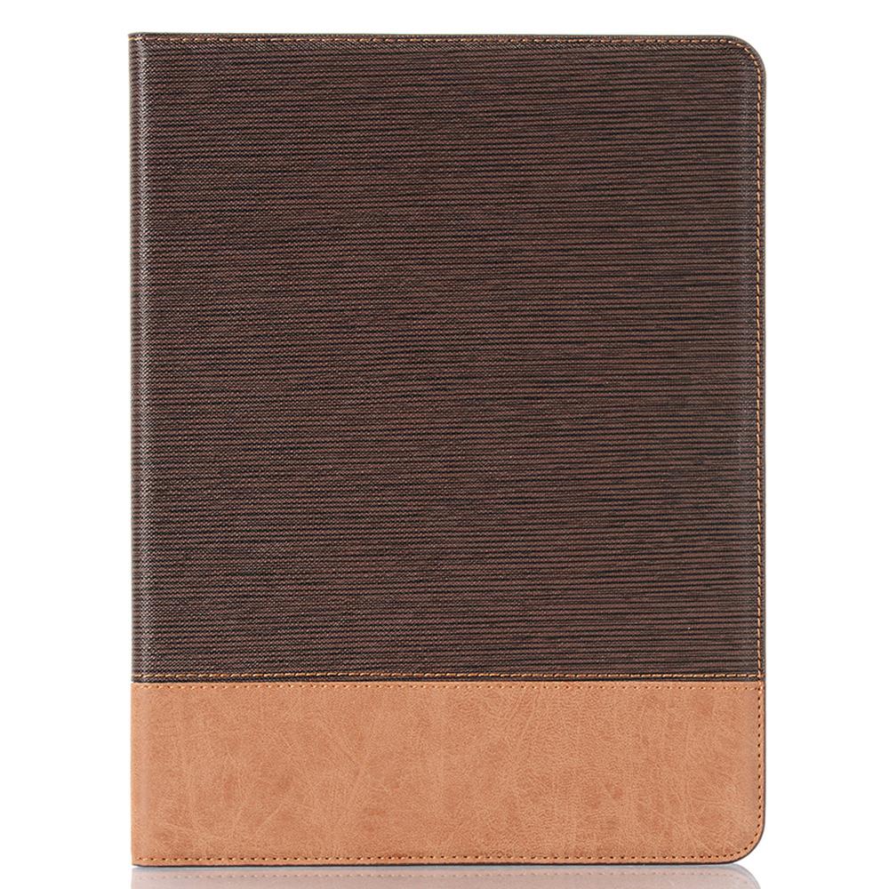 For iPad Pro 11 (2024) Case Auto Wake/Sleep PU Leather Tablet Cover Cross Texture Splicing