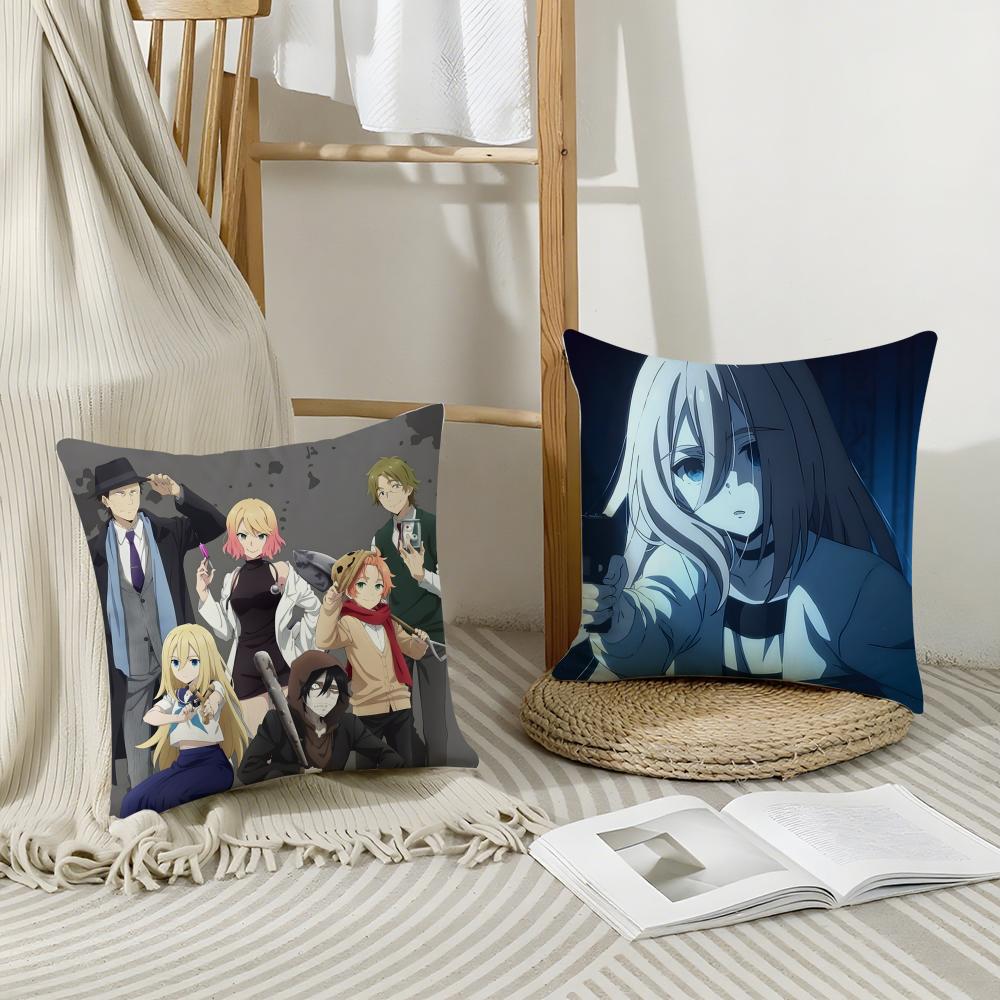 Anime A-Angels Of Death Cushion Cover Breathable Linen Pillowcase Summer Odorless Eco-Friendly Invisible Zipper Washable