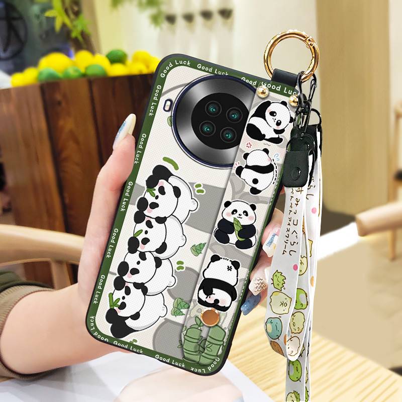Dirt-resistant Cartoon Phone Case For Cubot Note20 Phone Holder Wristband Waterproof Panda Soft case Anti-dust Cute Ring