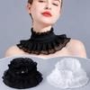 Ruffle Trim Lace Collar White Black Wrist Cuffs Clothing Accessory Fake Cuffs  Daily Outfit