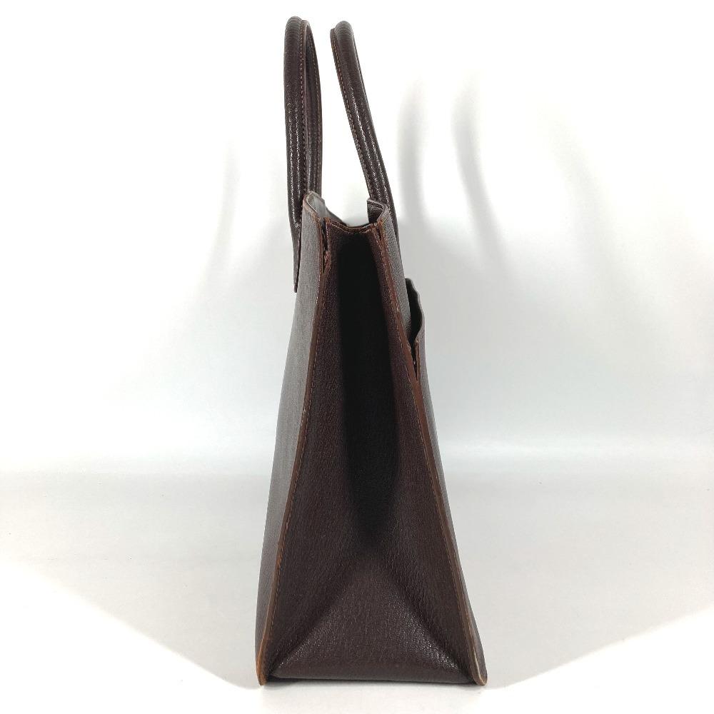 HERMES White bus GM Hand Bag Shoulder Bag Tote Bag Coromandel Brown